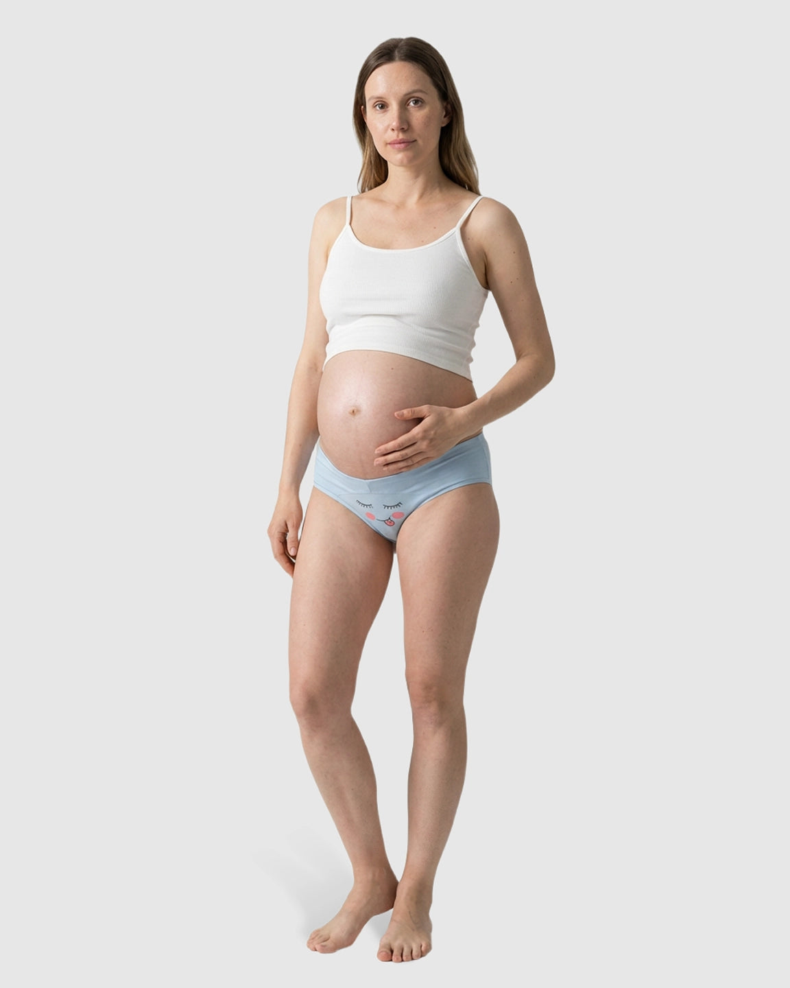 Cartoon Print Mid-Waist Seamless Maternity Underwear