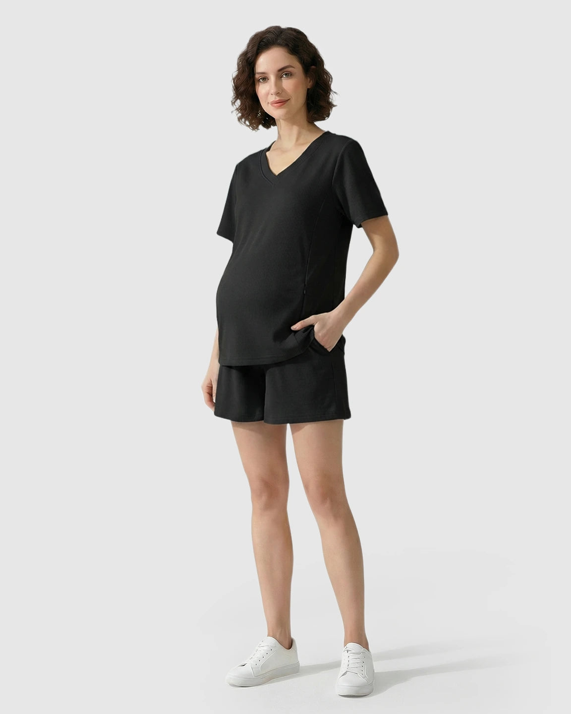 Discreet-Zip Nursing Relaxed Maternity Lounge Set