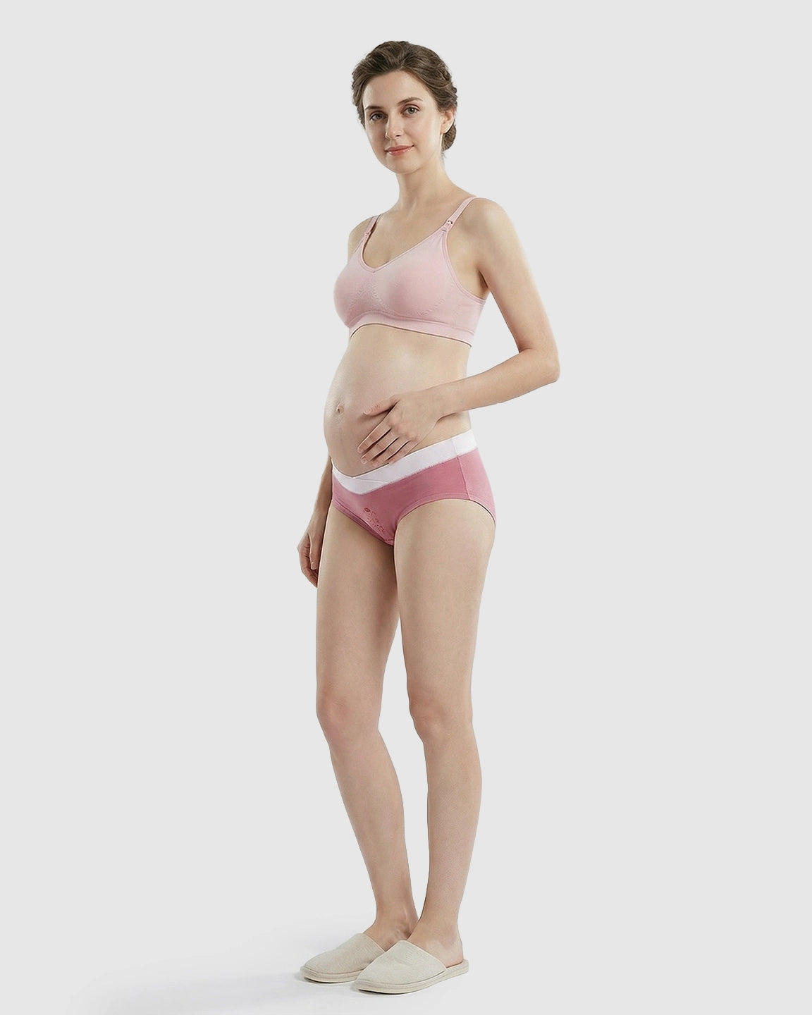 Cross Abdomen-Support Low-Waist Maternity Panties