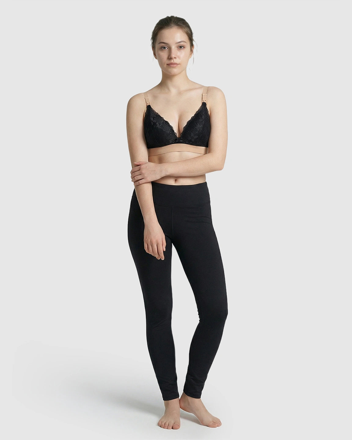 Dual-Tone Lace Nursing Bra