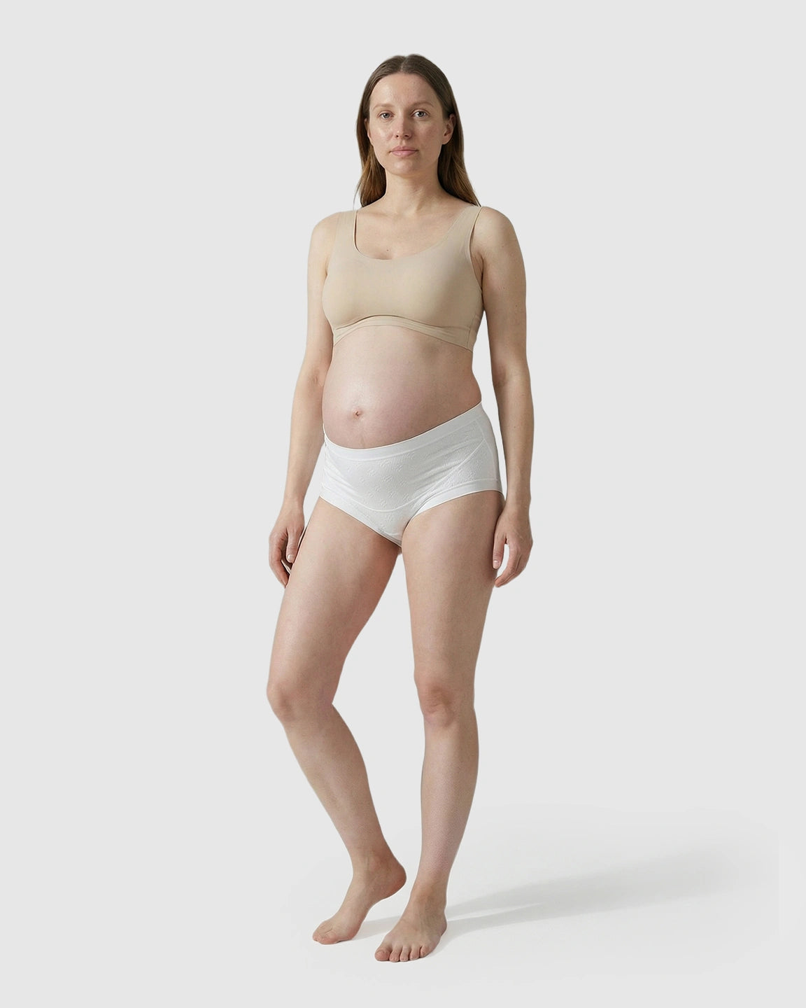 Mid-Waist Flower Cotton Maternity Underwear