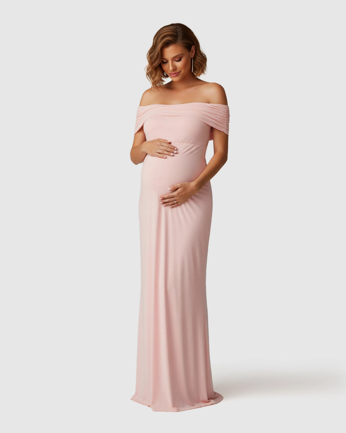 Off-Shoulder Mermaid Maternity Photoshoot Dress