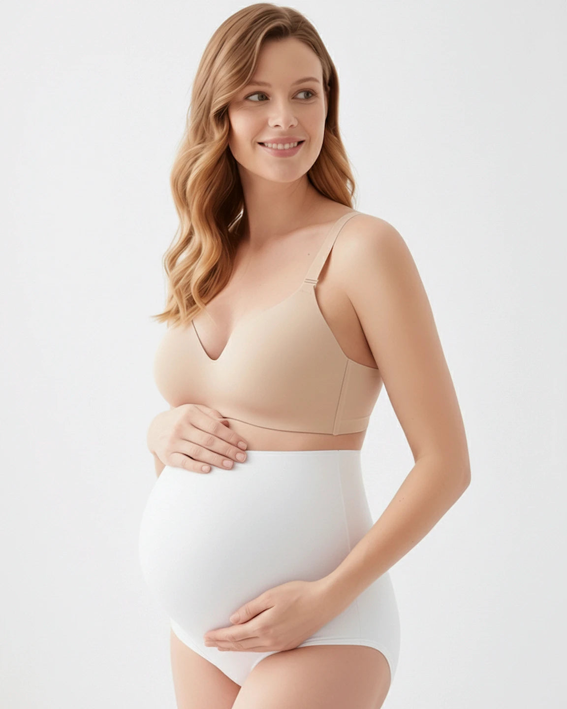 Full-Coverage Seamless Maternity Briefs