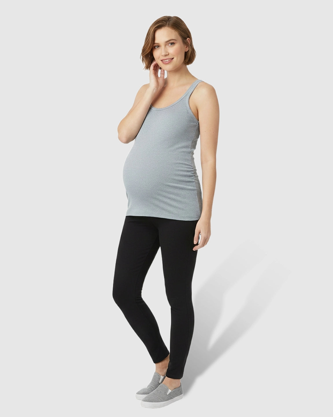 Scoop Neck Slim Fit Maternity & Nursing Tank Top