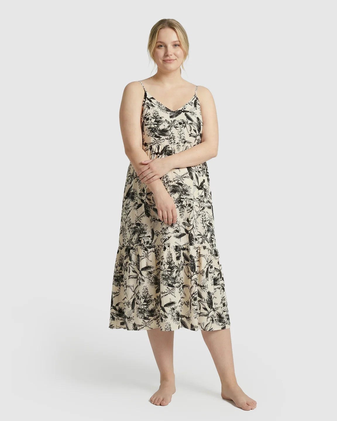 Botanical Print Camisole Loose H-line Maternity Nightdress