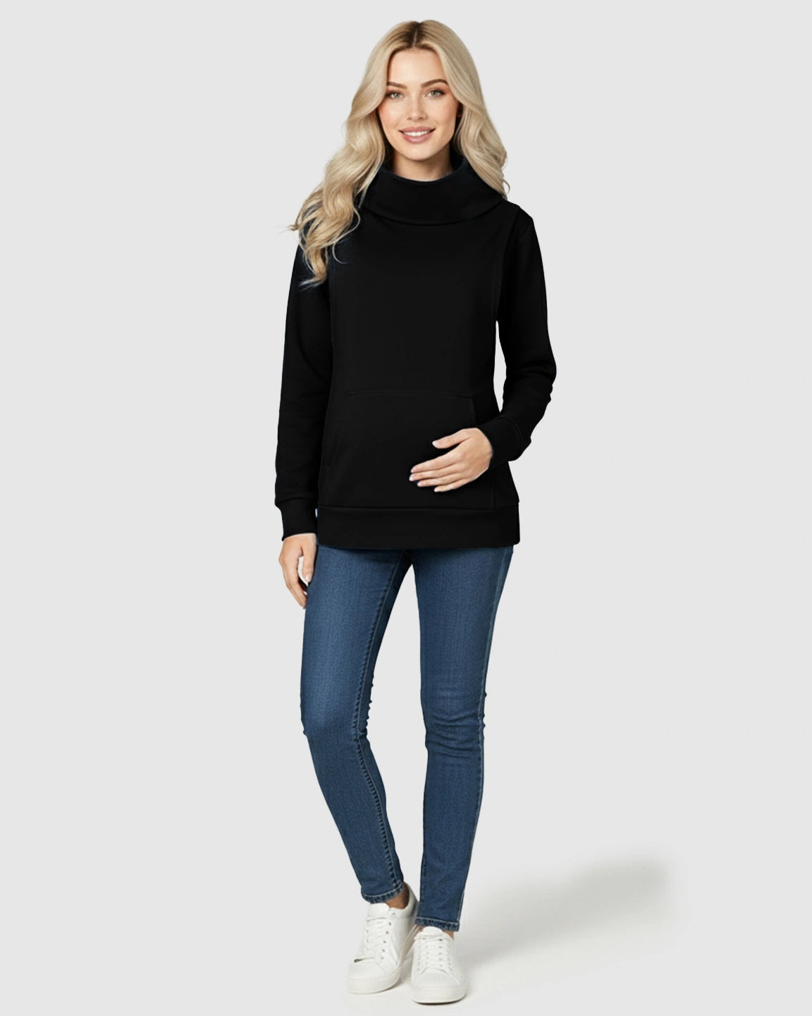 High Cowl Neck Stylish Maternity Nursing Top