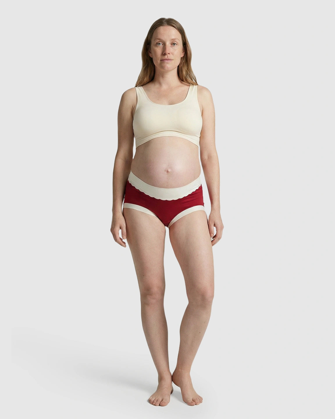 High-Waist Color Block Maternity Underwear