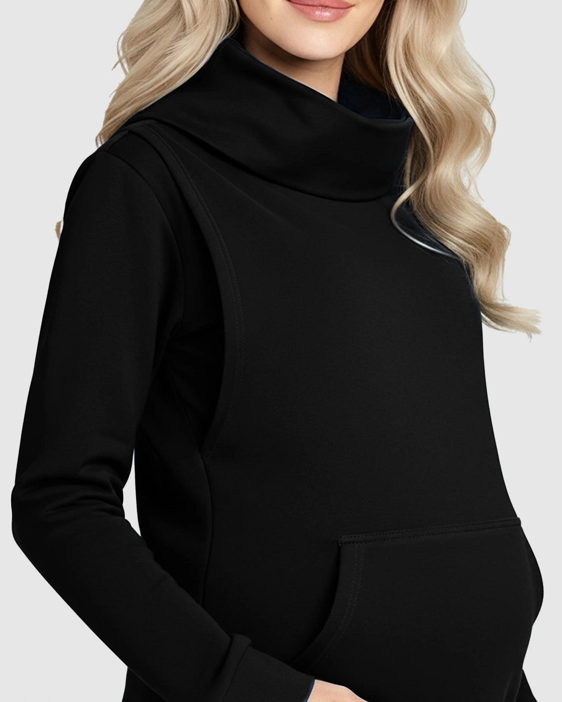 High Cowl Neck Stylish Maternity Nursing Top