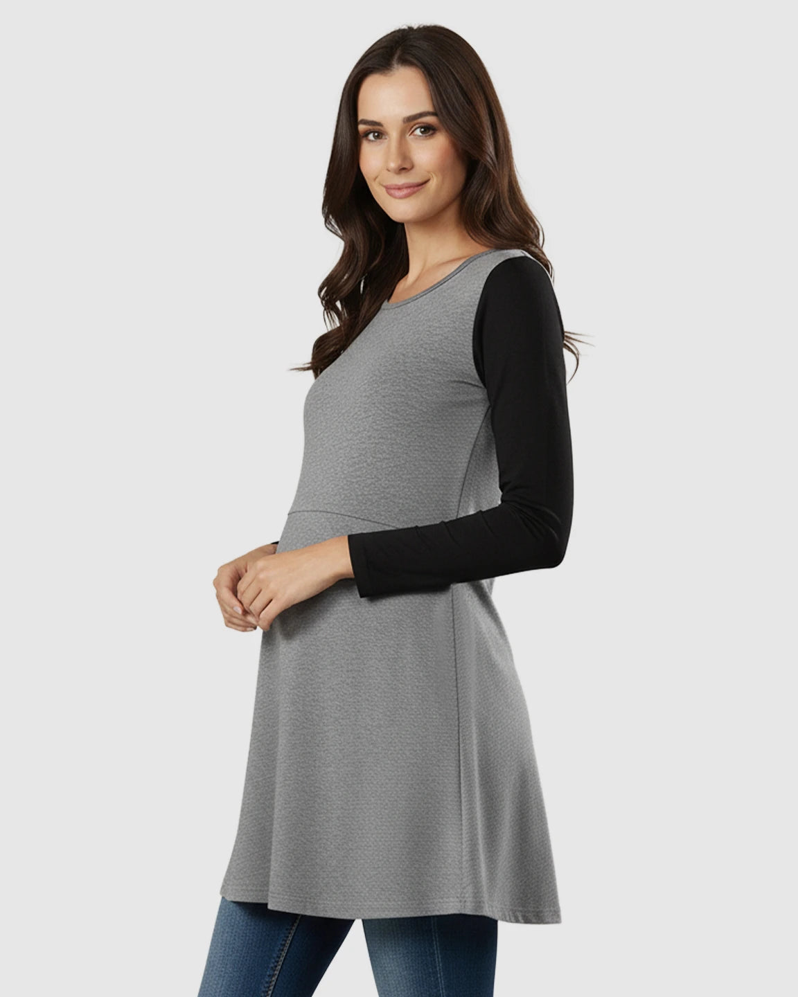 Long-sleeves Relaxed Fit Maternity & Nursing Top