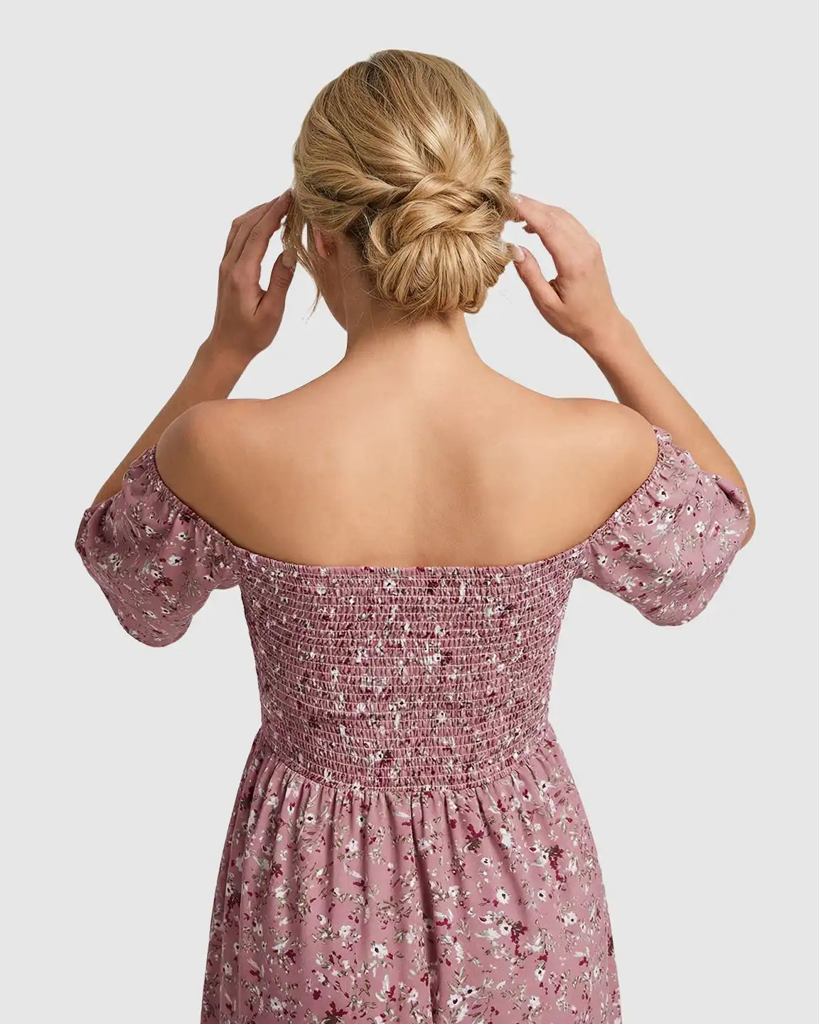 Floral Print Flowy Tiered Maternity Maxi Dress