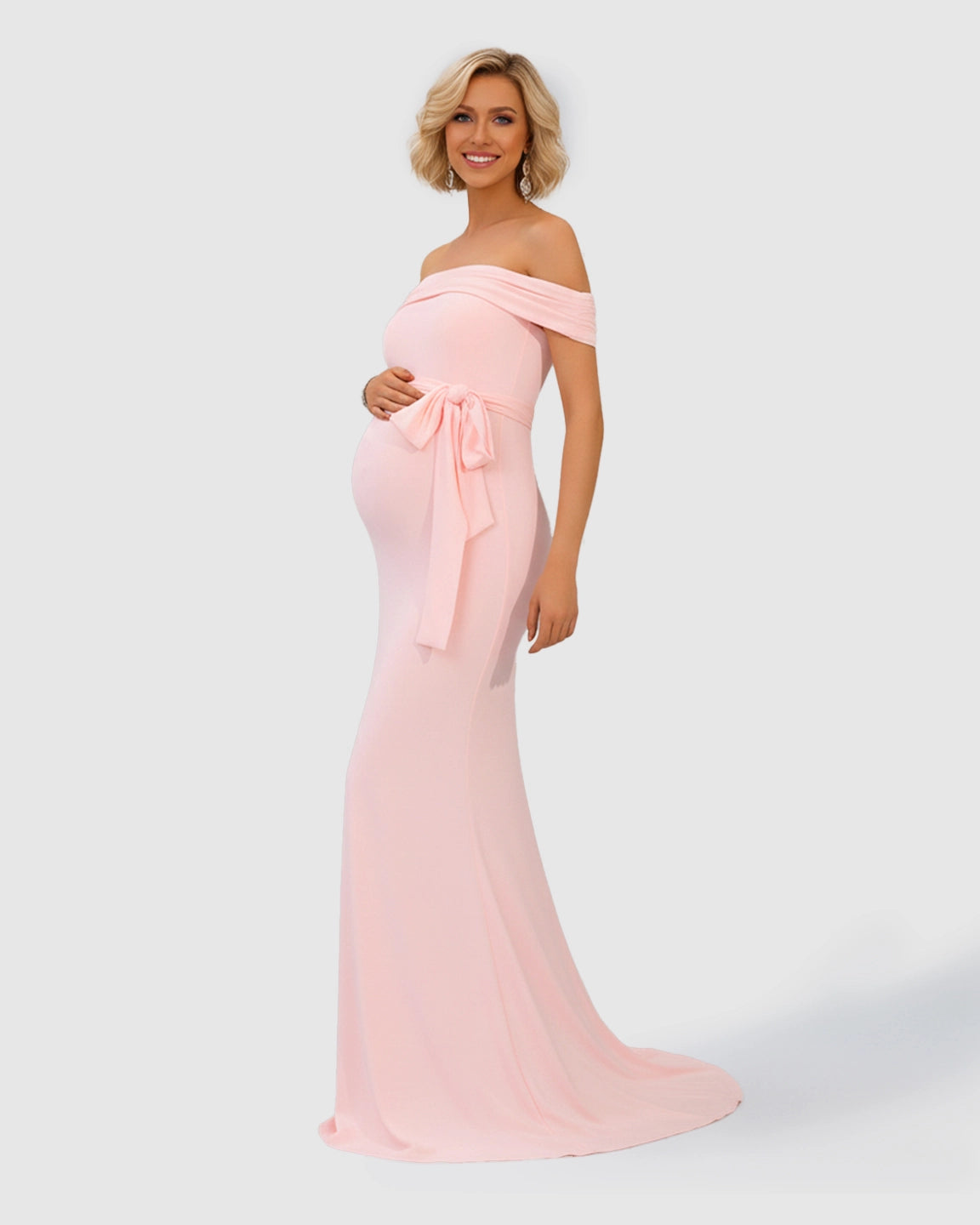 Adjustable Waist Classic Maternity Photoshoot Gown