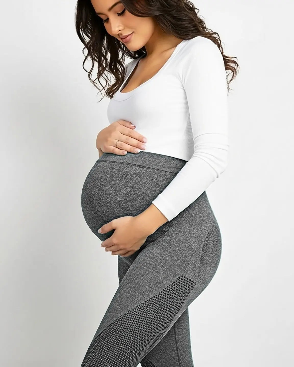 High-Elastic Body-Hugging Maternity Leggings