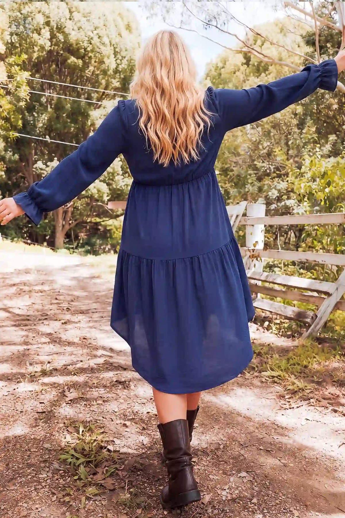 Fishtail Hem Tie-Back Maternity Mini Dress