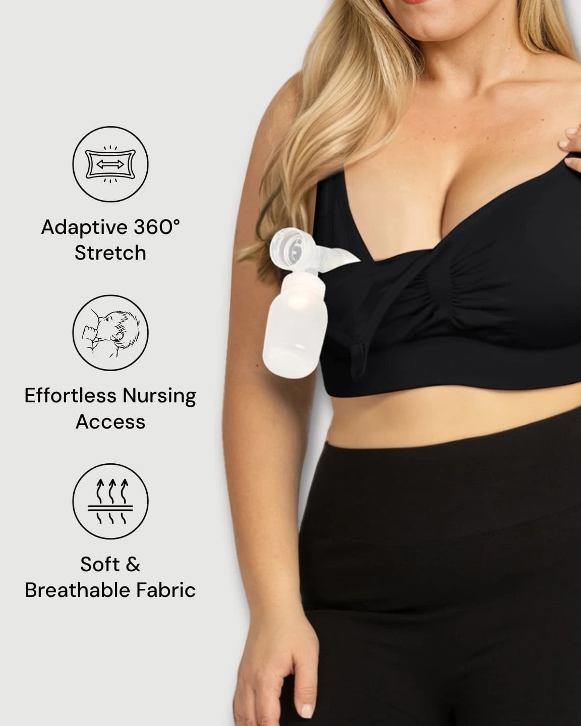 Hands-Free Stretch Nursing & Pumping Bra