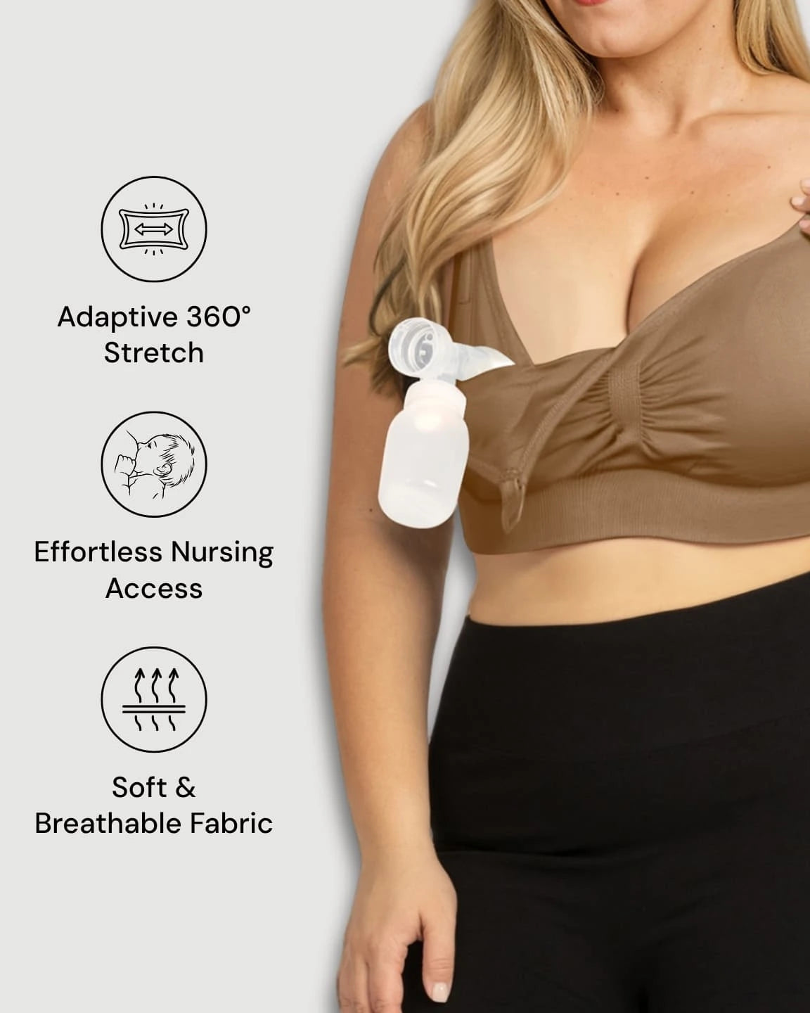 Hands-Free Stretch Nursing & Pumping Bra