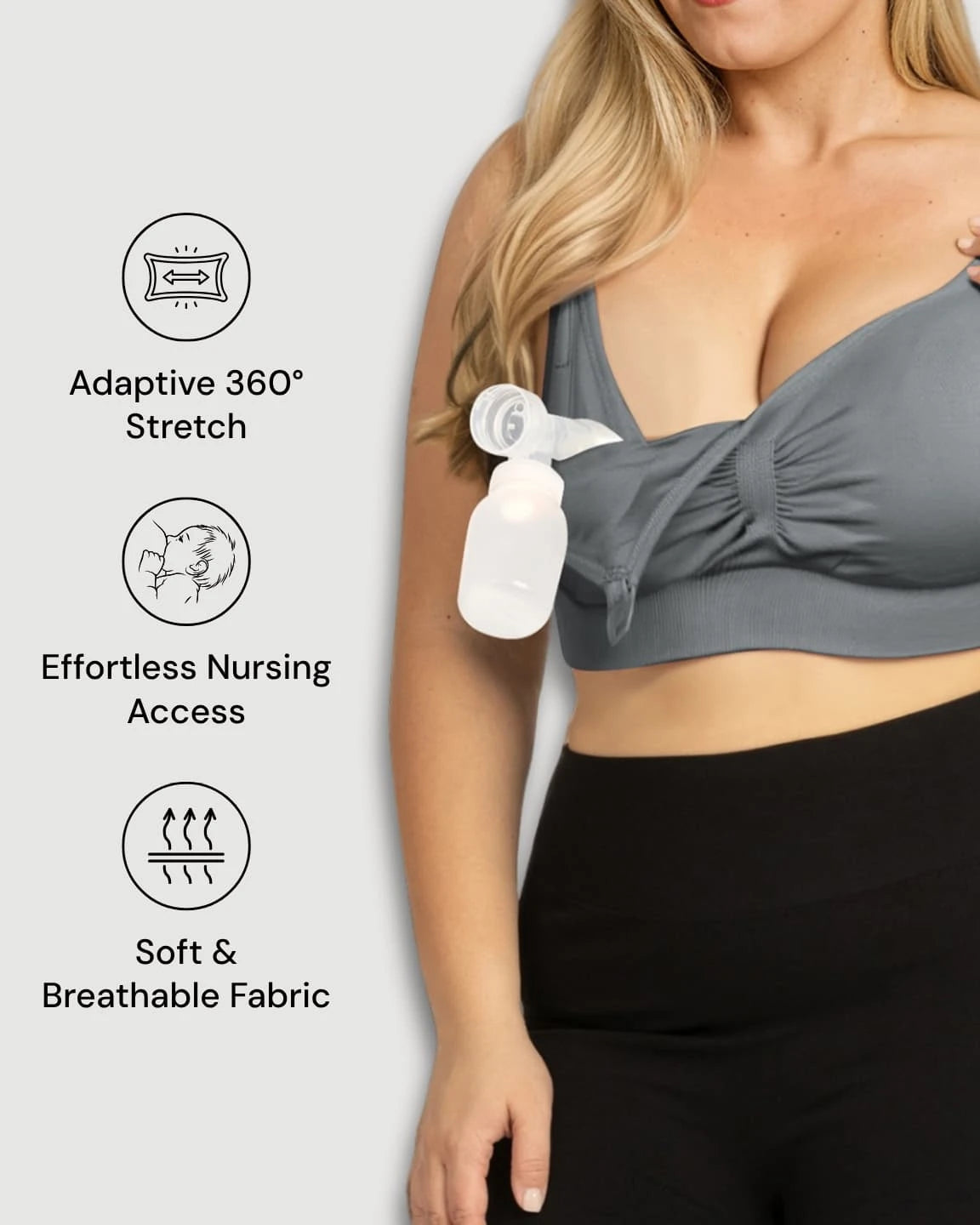 Hands-Free Stretch Nursing & Pumping Bra