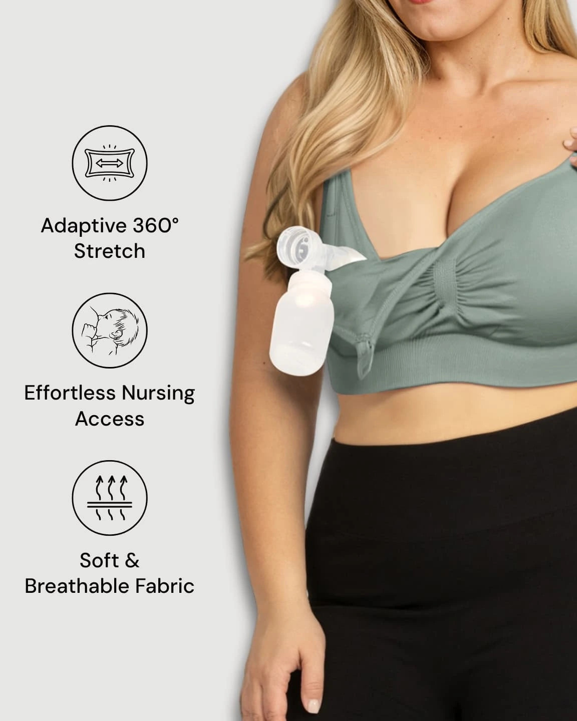Hands-Free Stretch Nursing & Pumping Bra