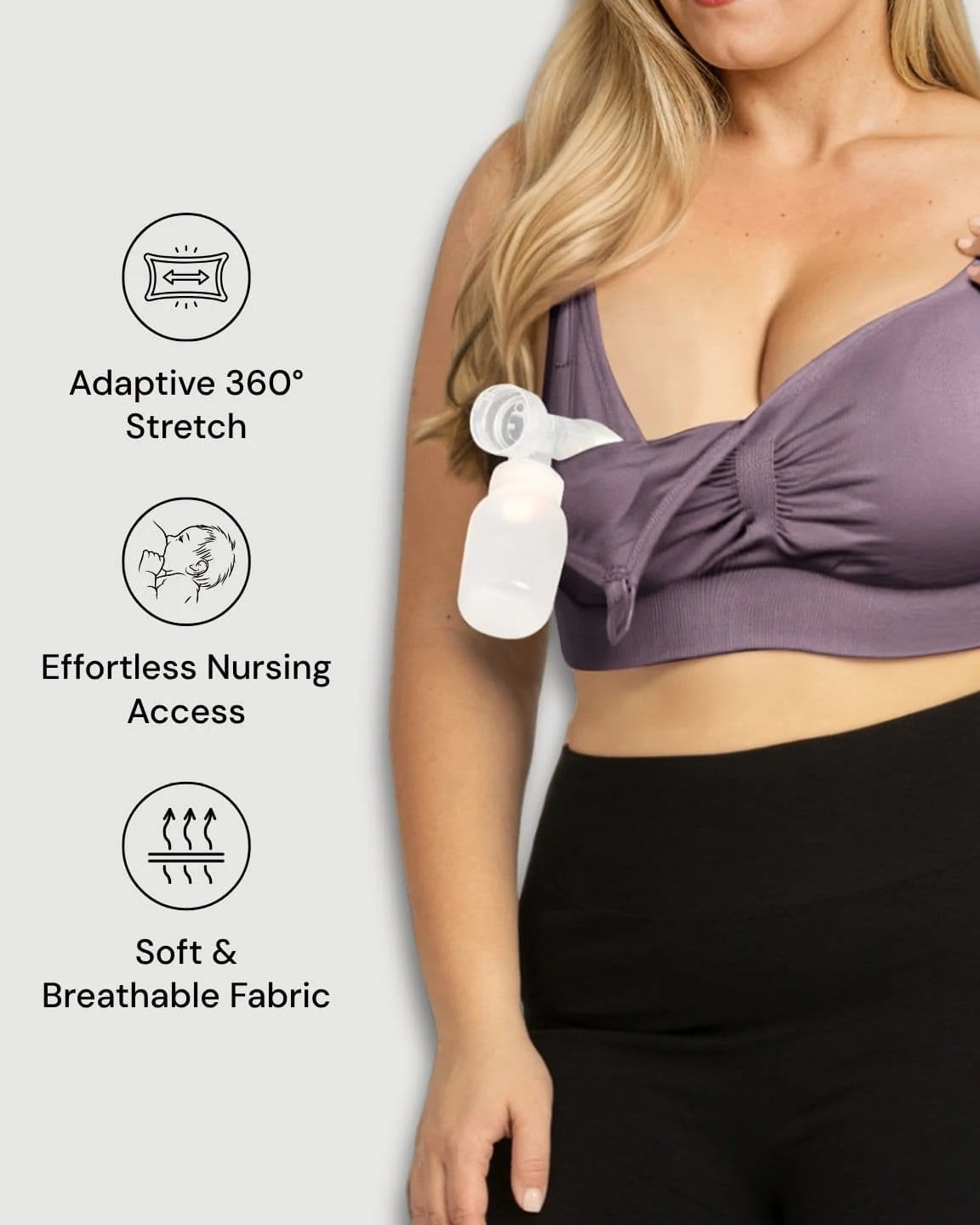 Hands-Free Stretch Nursing & Pumping Bra