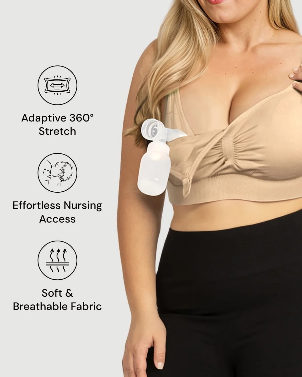 Hands-Free Stretch Nursing & Pumping Bra