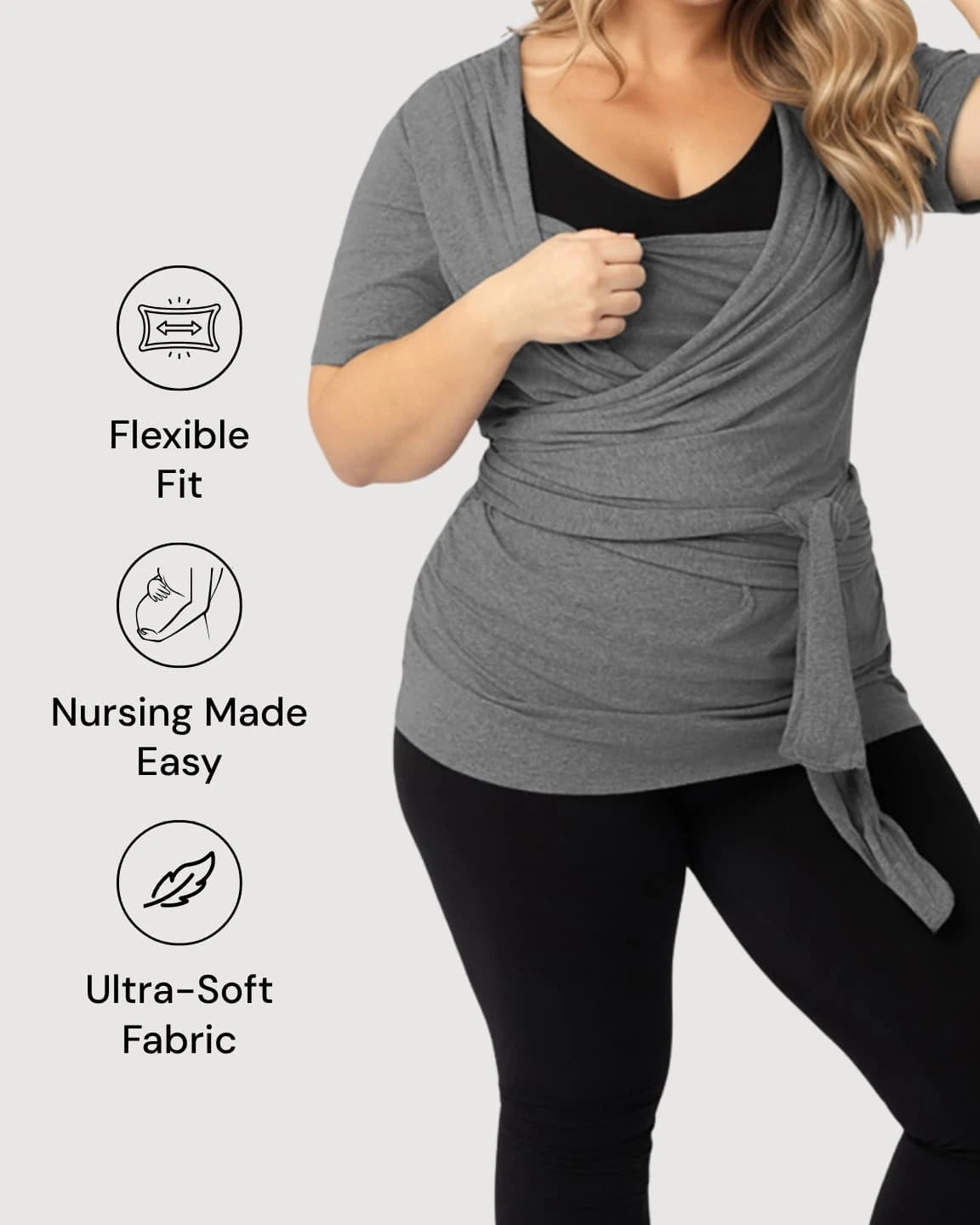 3-in-1 Skin-to-Skin Nursing Wrap Top