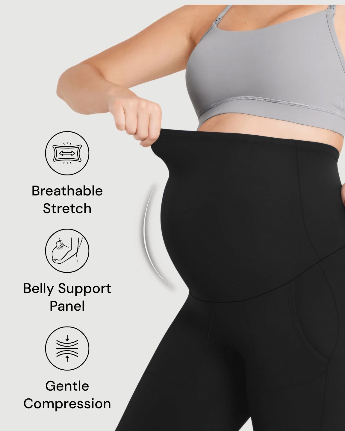 Two-Pocket Flare Maternity Leggings