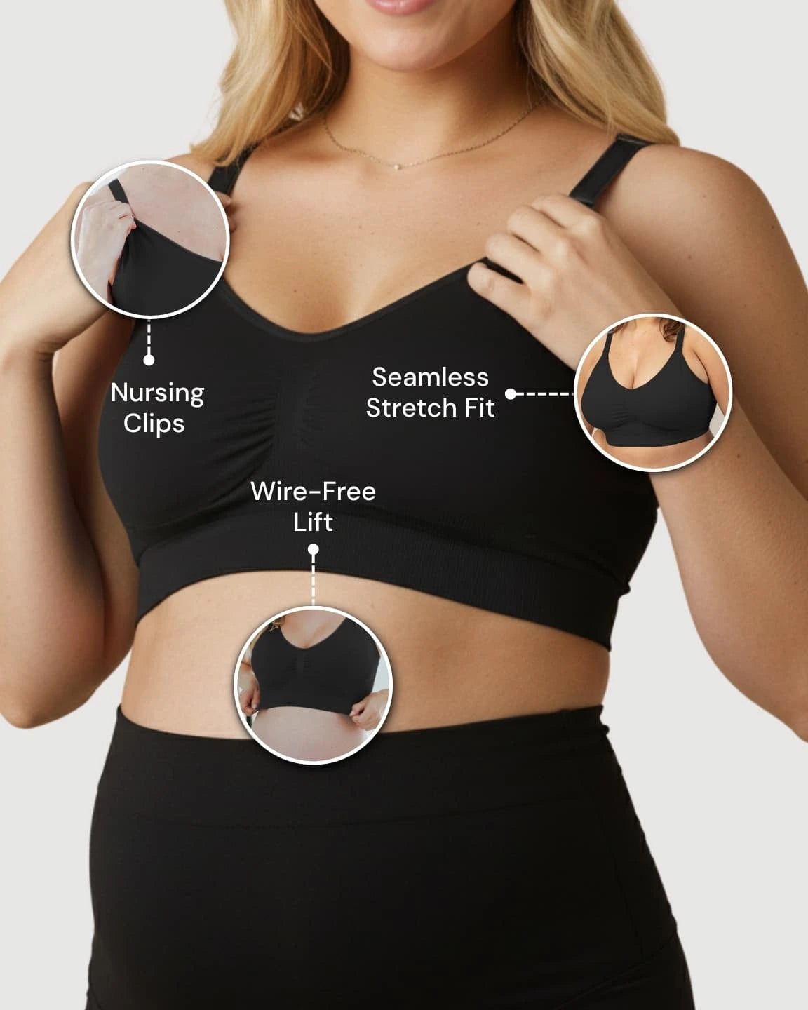 Wire-Free Supportive Nursing Bra