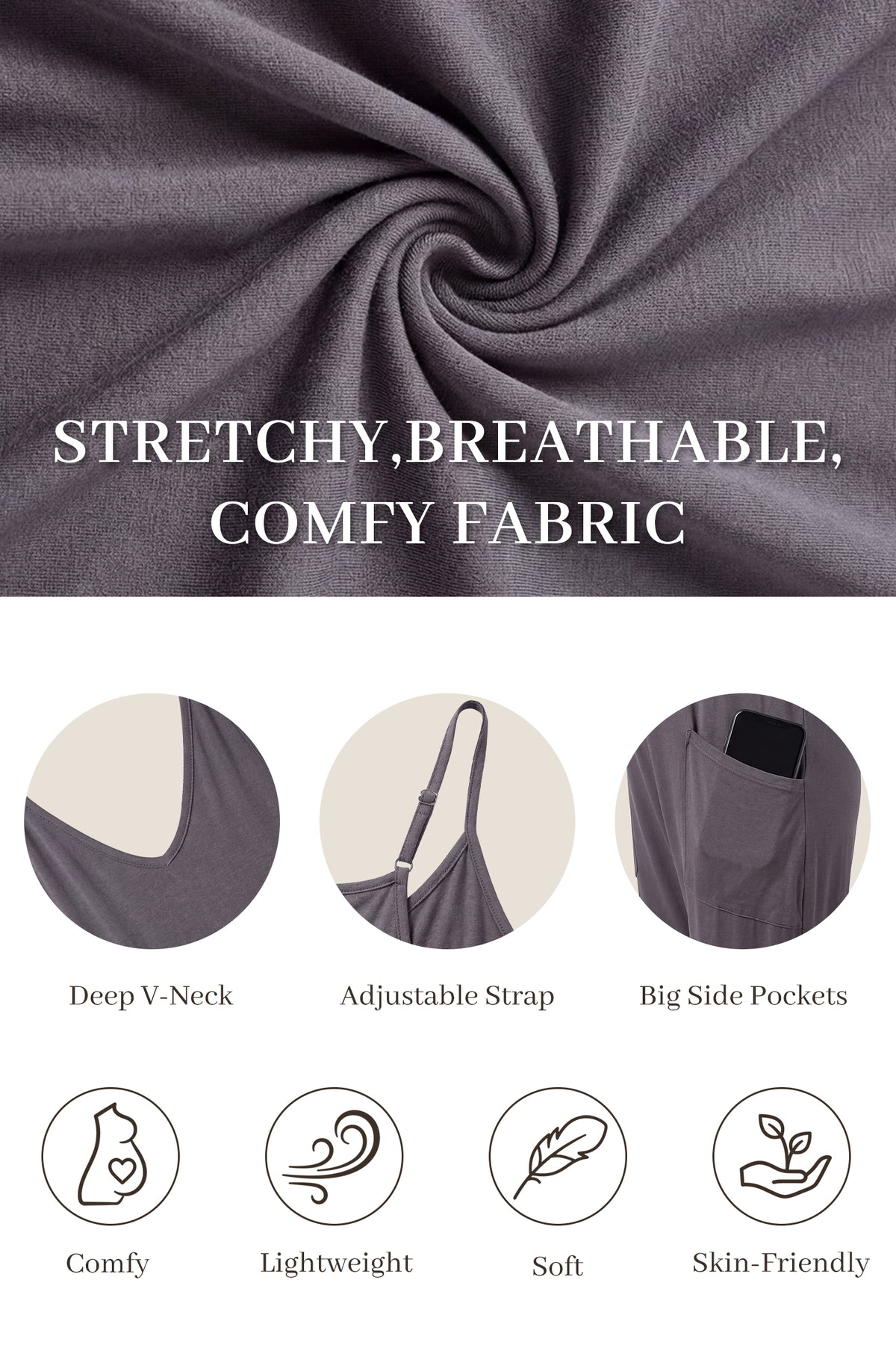 Adjustable Strap Pocketed Relaxed Maternity Jumpsuit
