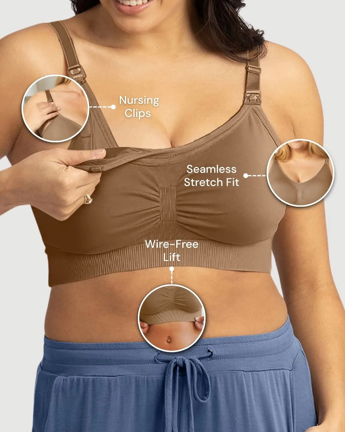 Hands-Free Stretch Nursing & Pumping Bra