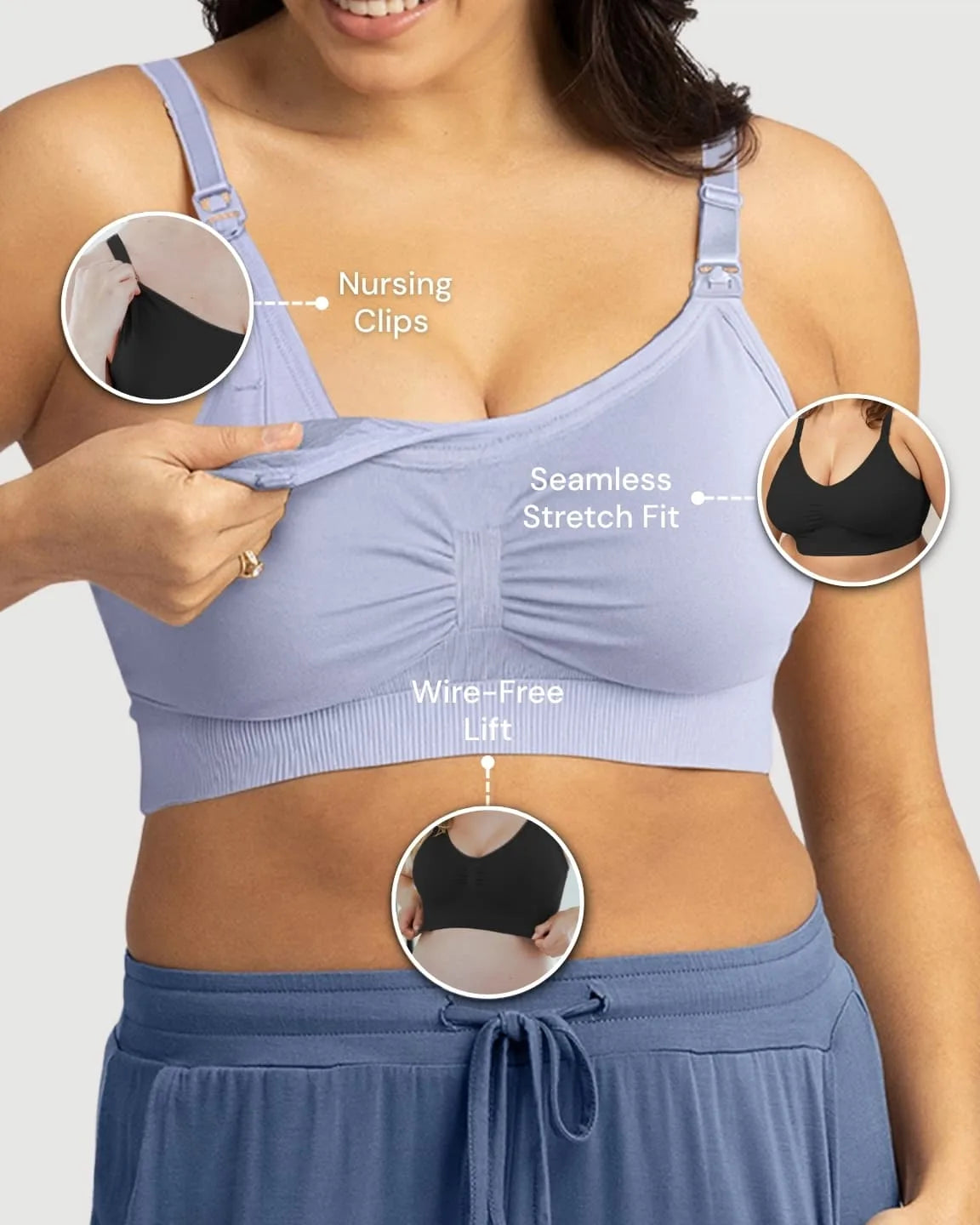 Hands-Free Stretch Nursing & Pumping Bra