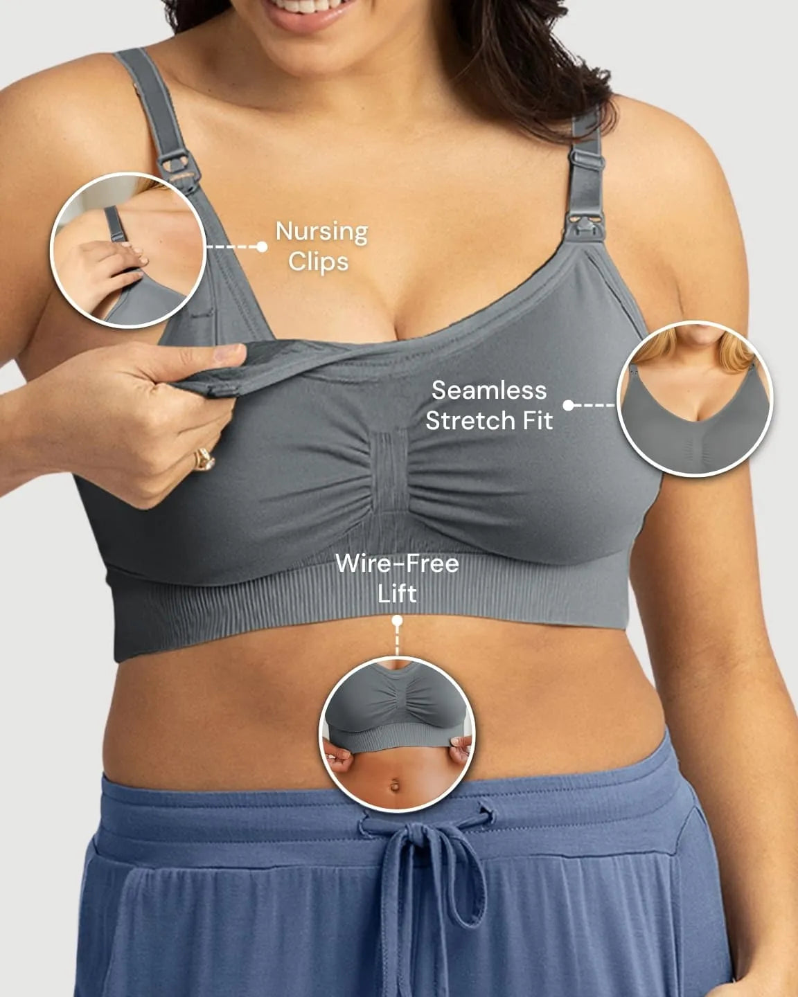 Hands-Free Stretch Nursing & Pumping Bra