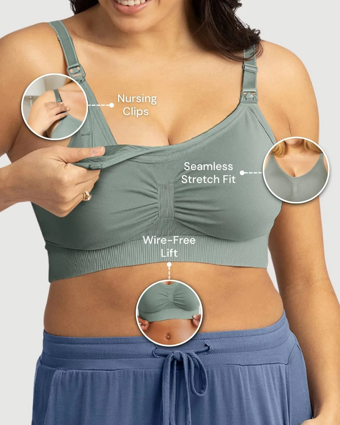 Hands-Free Stretch Nursing & Pumping Bra