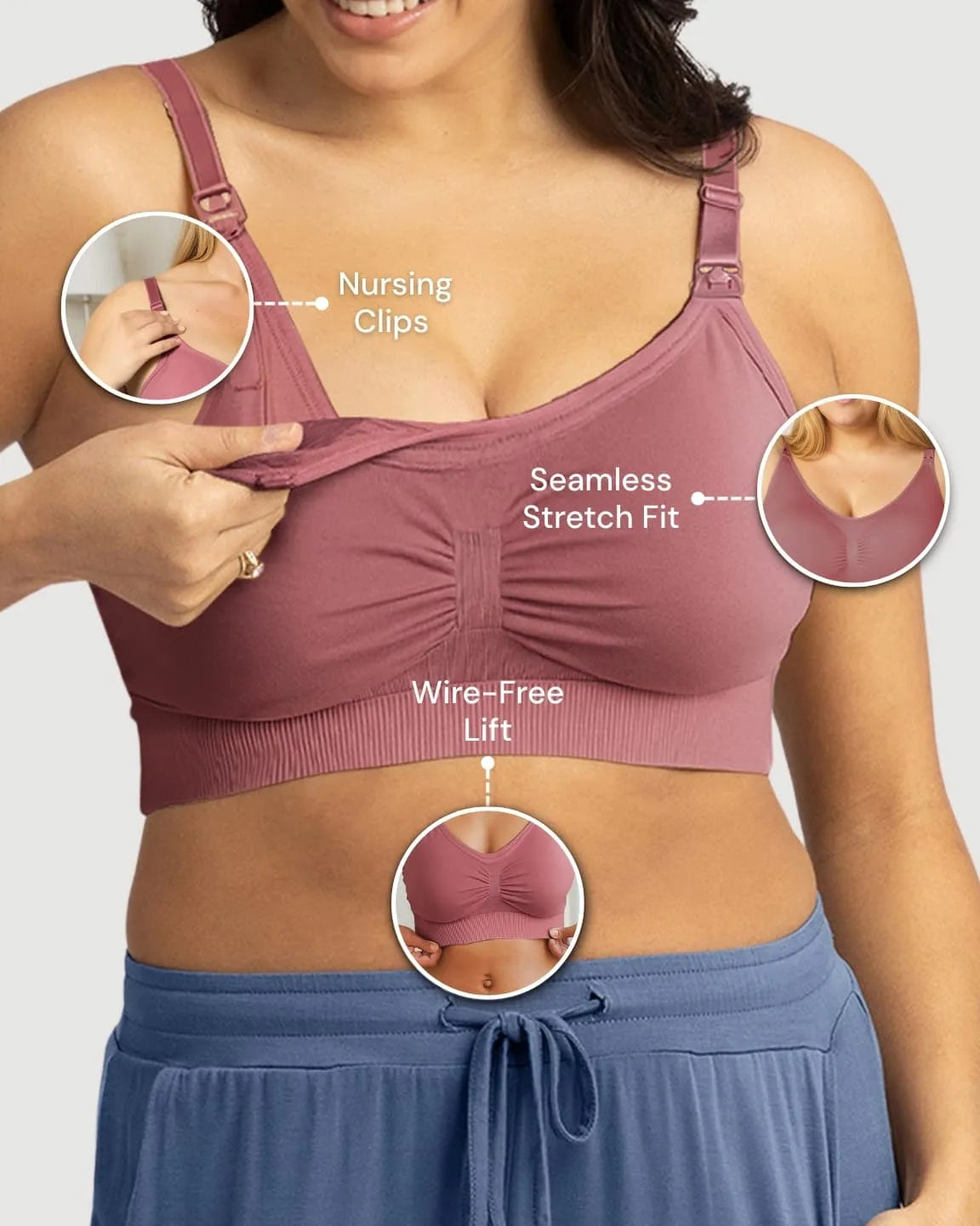 Hands-Free Stretch Nursing & Pumping Bra