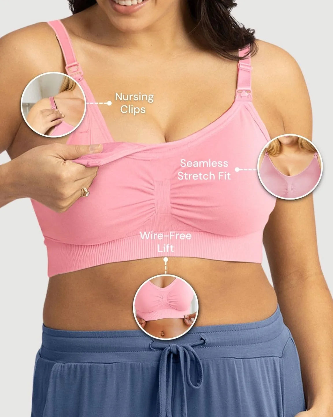 Hands-Free Stretch Nursing & Pumping Bra