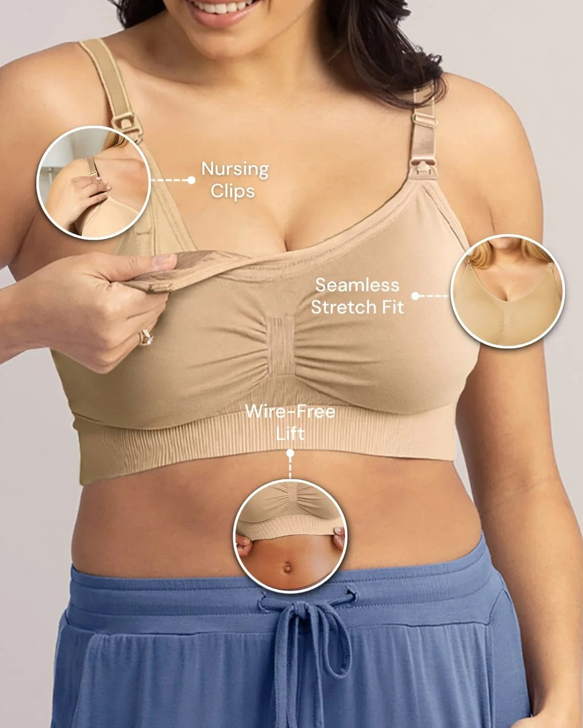Hands-Free Stretch Nursing & Pumping Bra