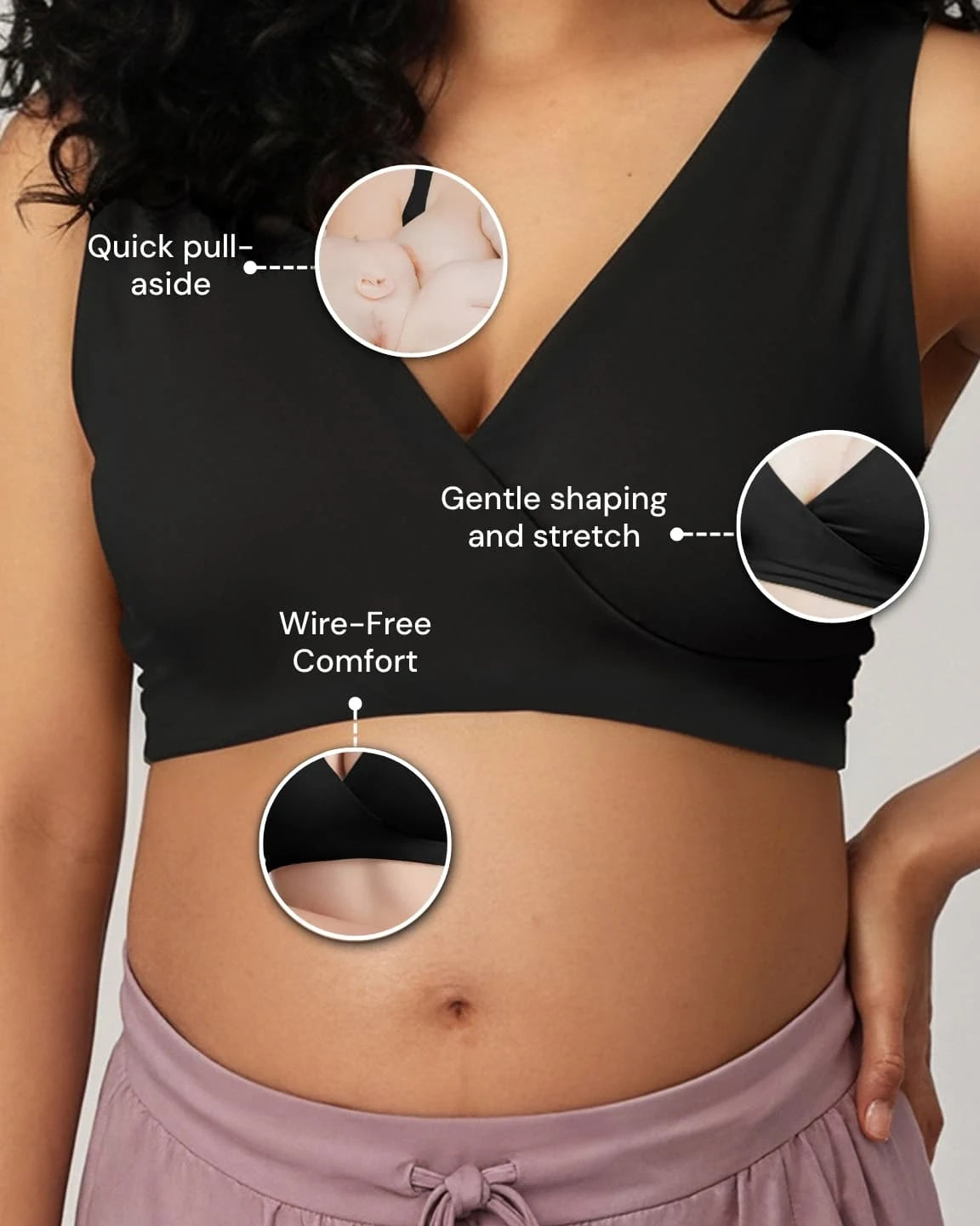 Soft Cotton Wire-Free Nursing Bra