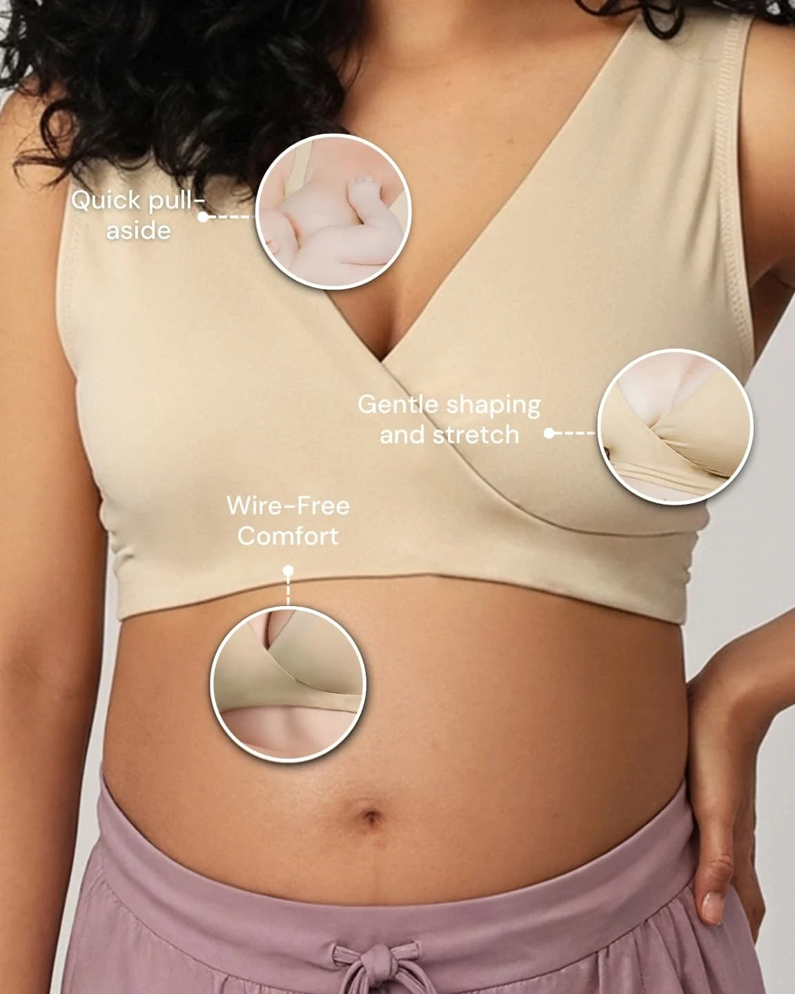 Soft Cotton Wire-Free Nursing Bra
