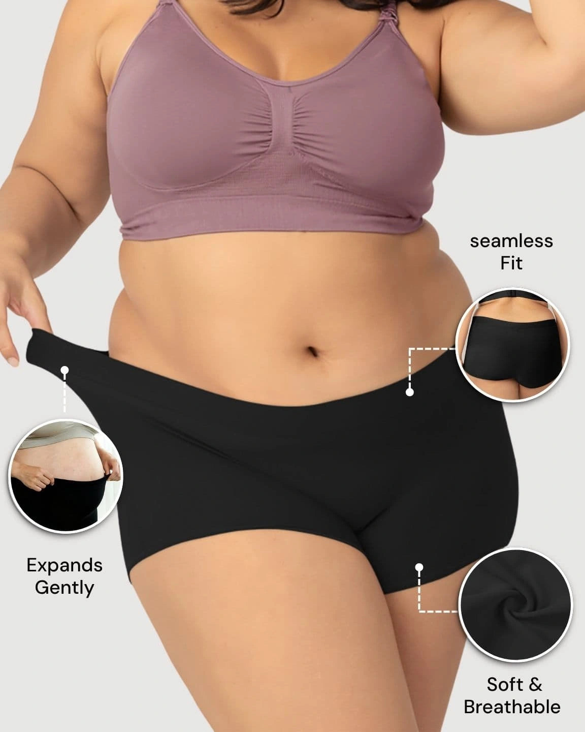 Seamless Stretch Comfort Maternity Briefs