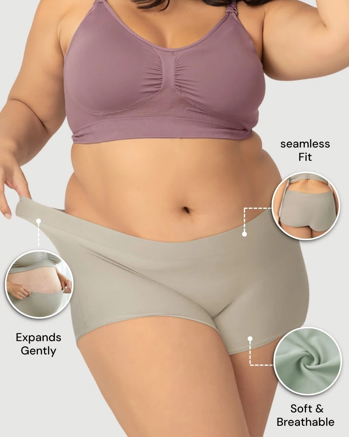 Seamless Stretch Comfort Maternity Briefs