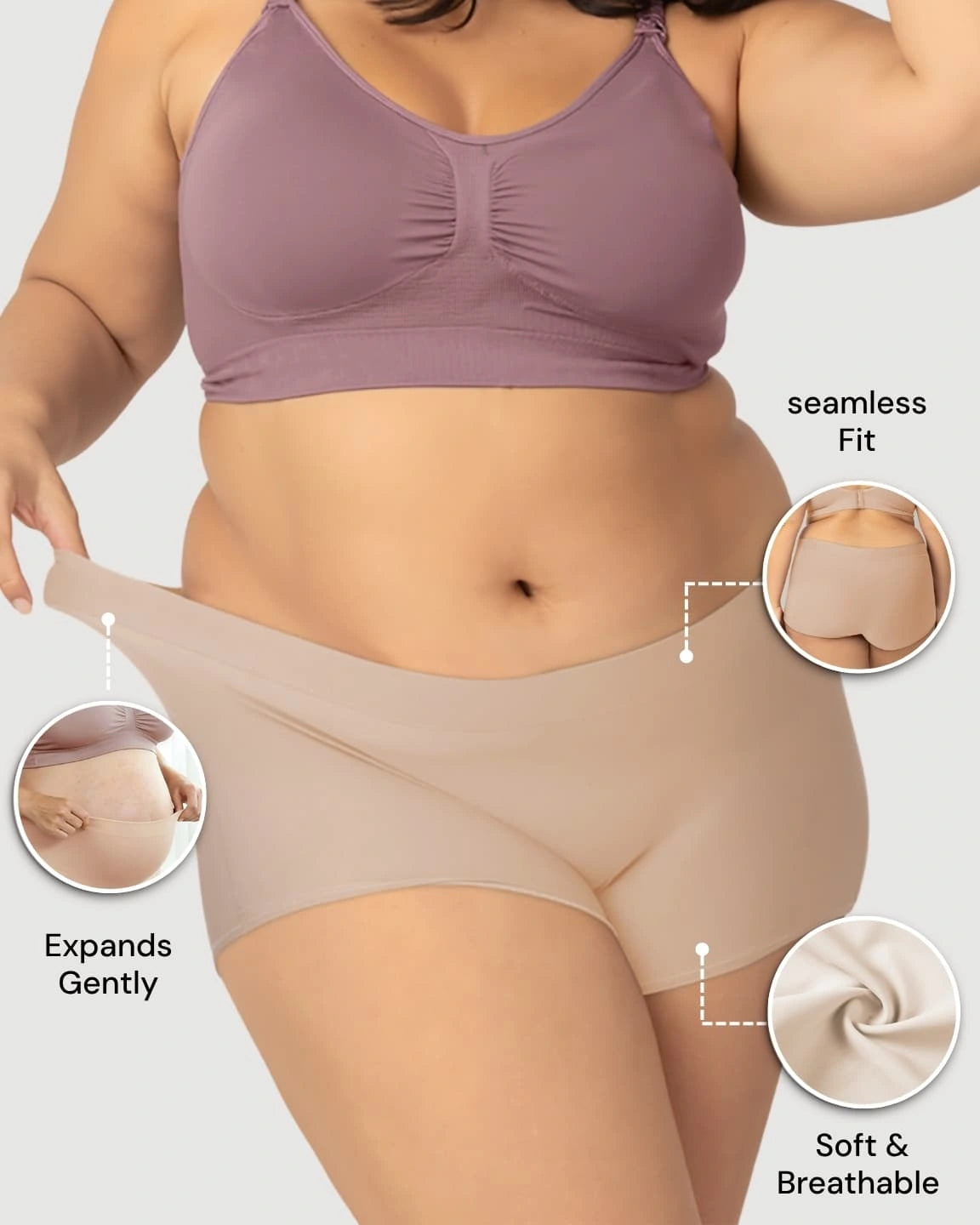 Seamless Stretch Comfort Maternity Briefs