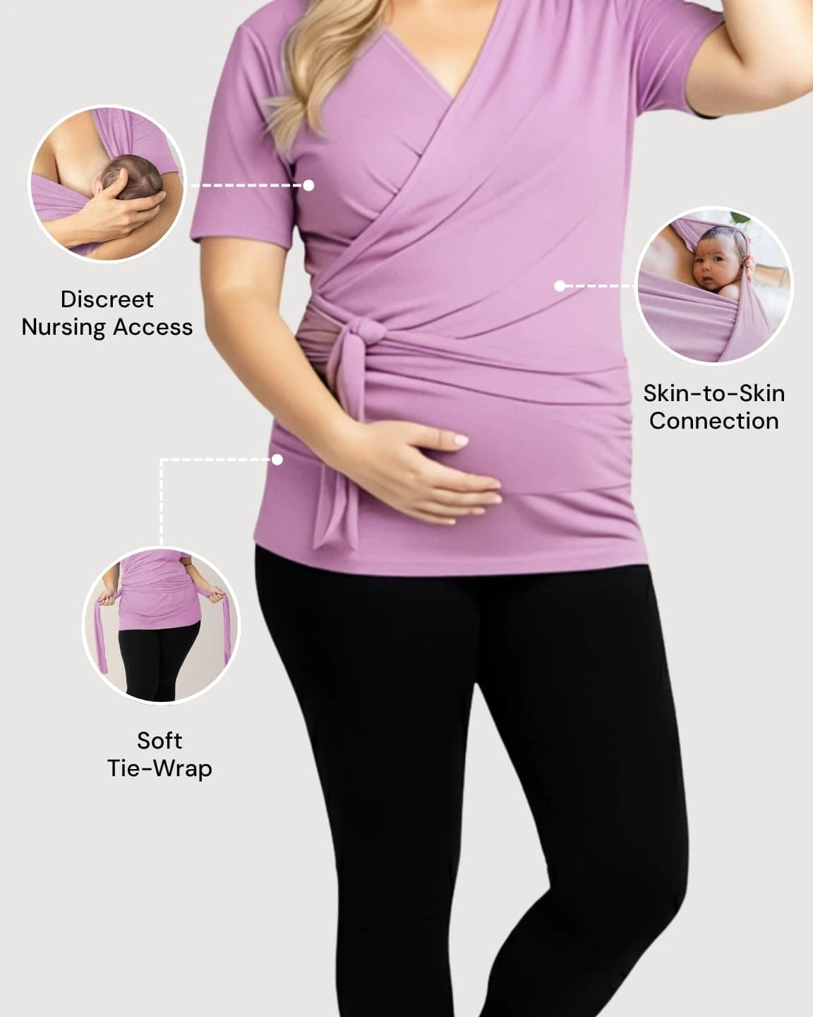 3-in-1 Skin-to-Skin Nursing Wrap Top