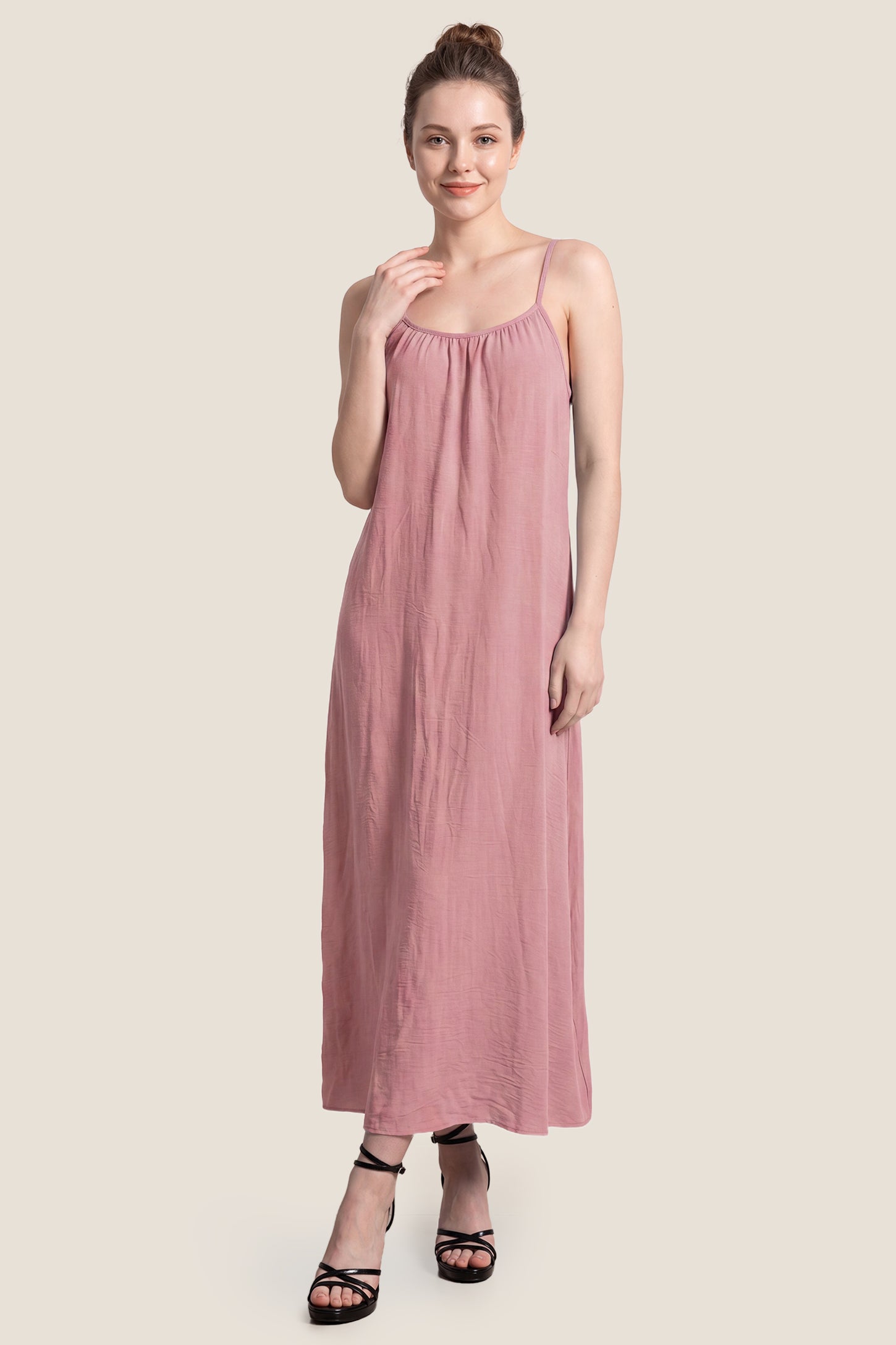 Open Back Flowy Cami Maternity Dress