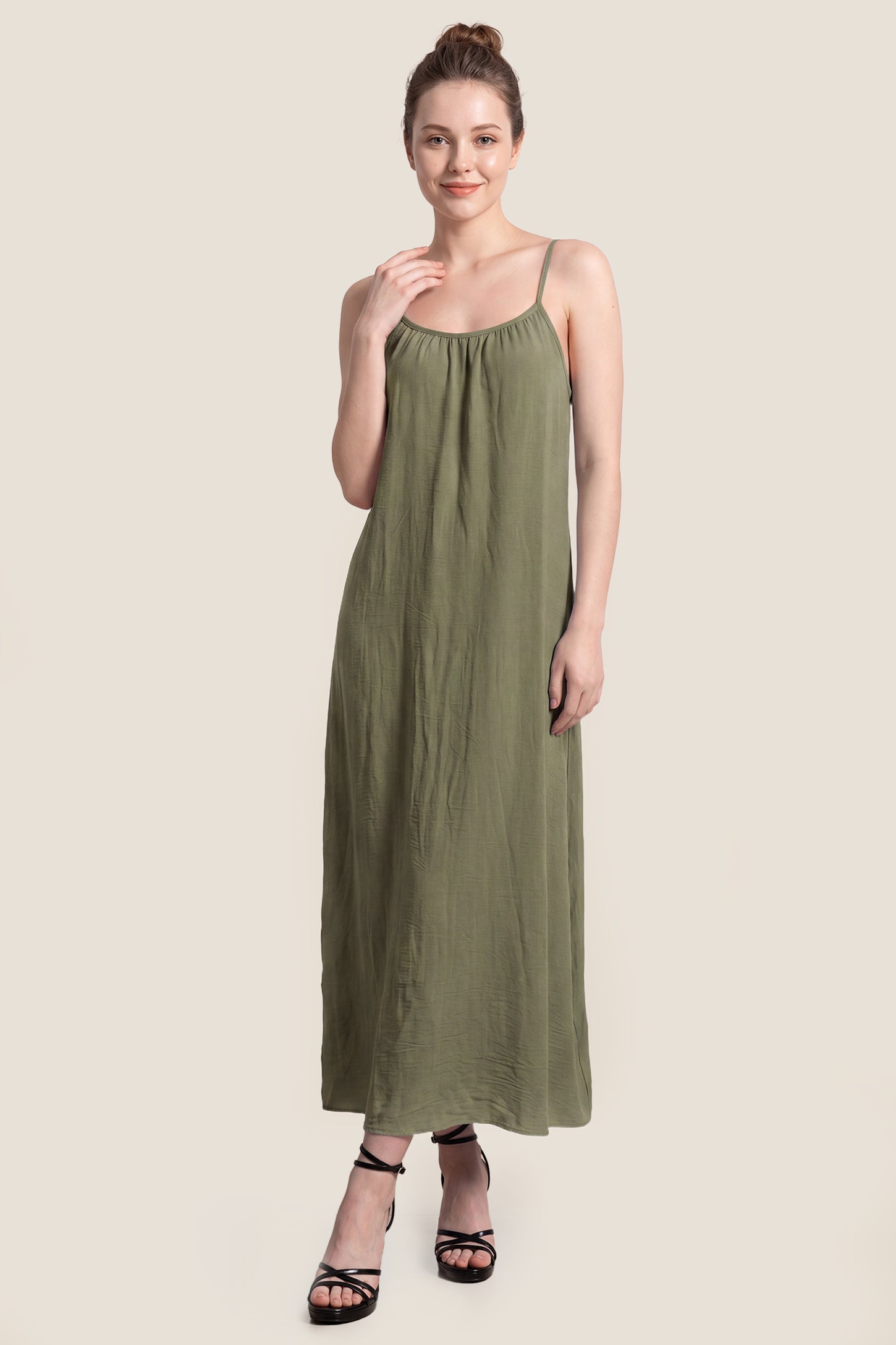 Open Back Flowy Cami Maternity Dress