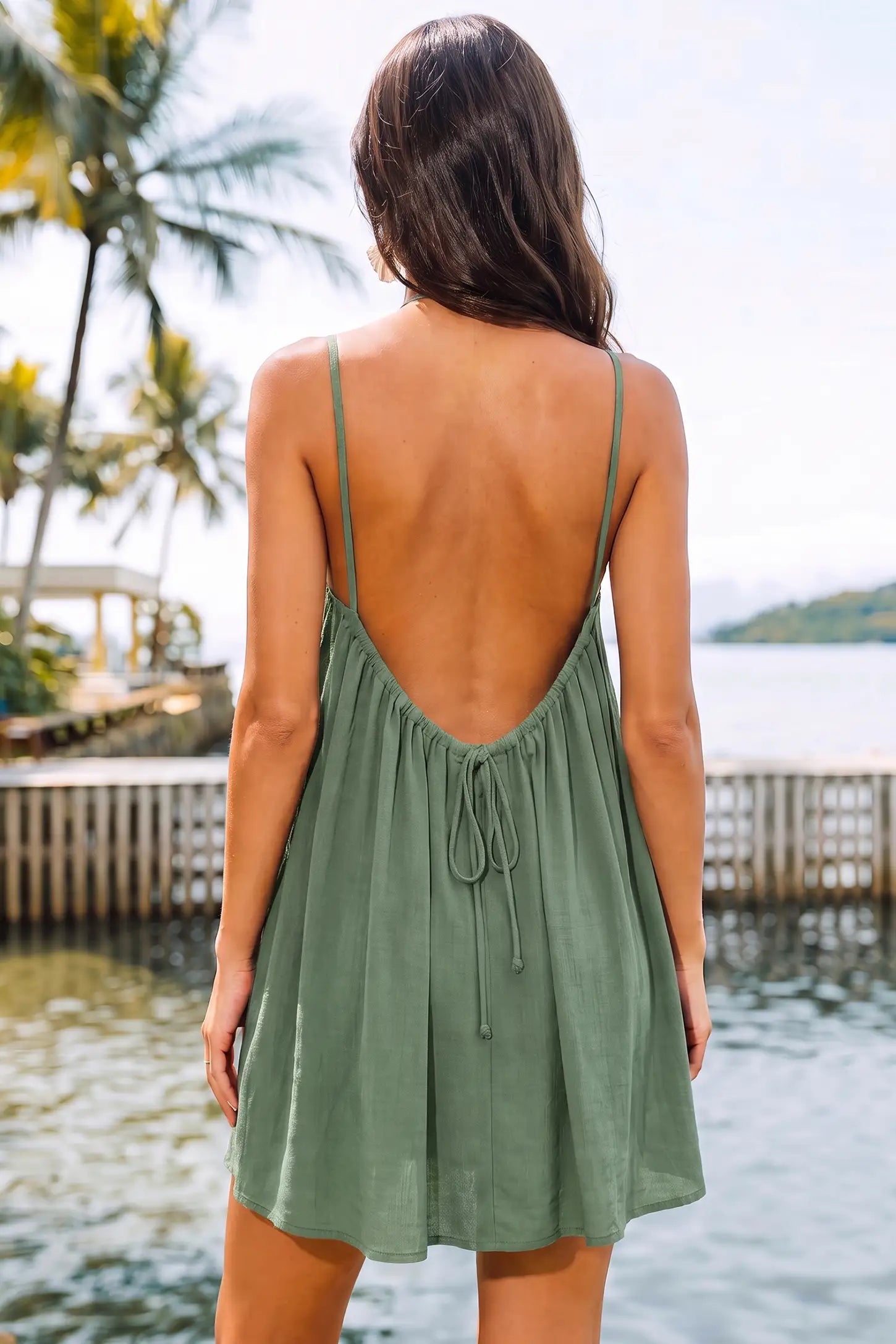 Open Back Flowy Cami Maternity Dress
