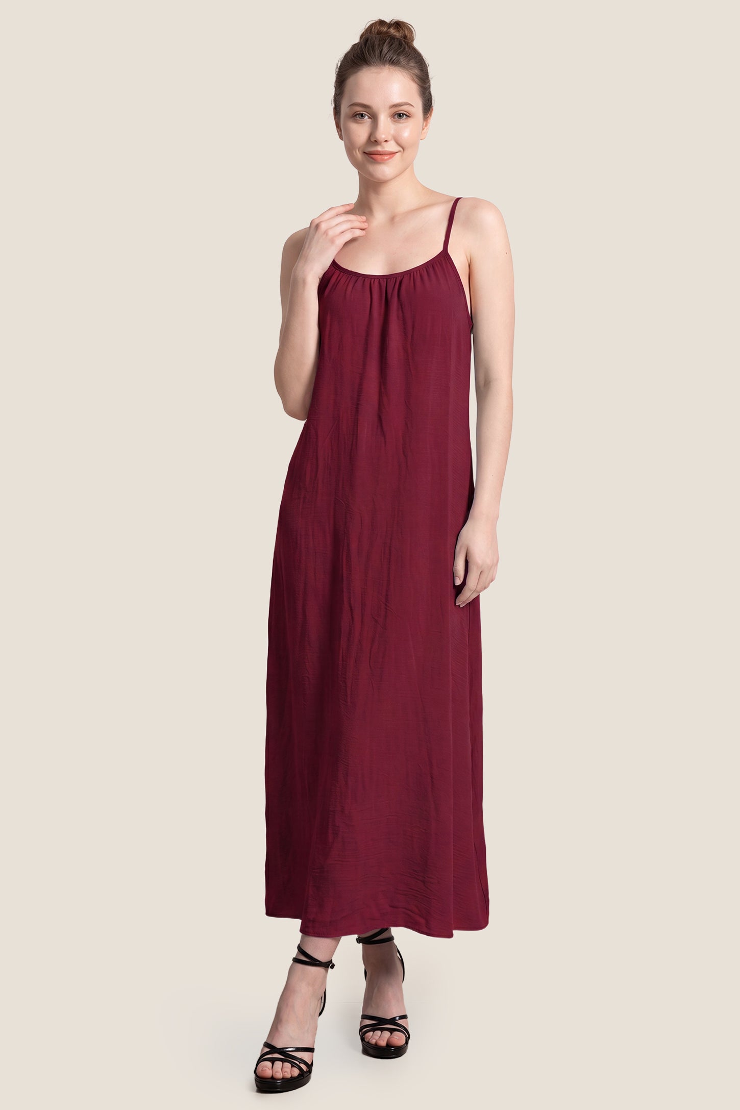 Open Back Flowy Cami Maternity Dress