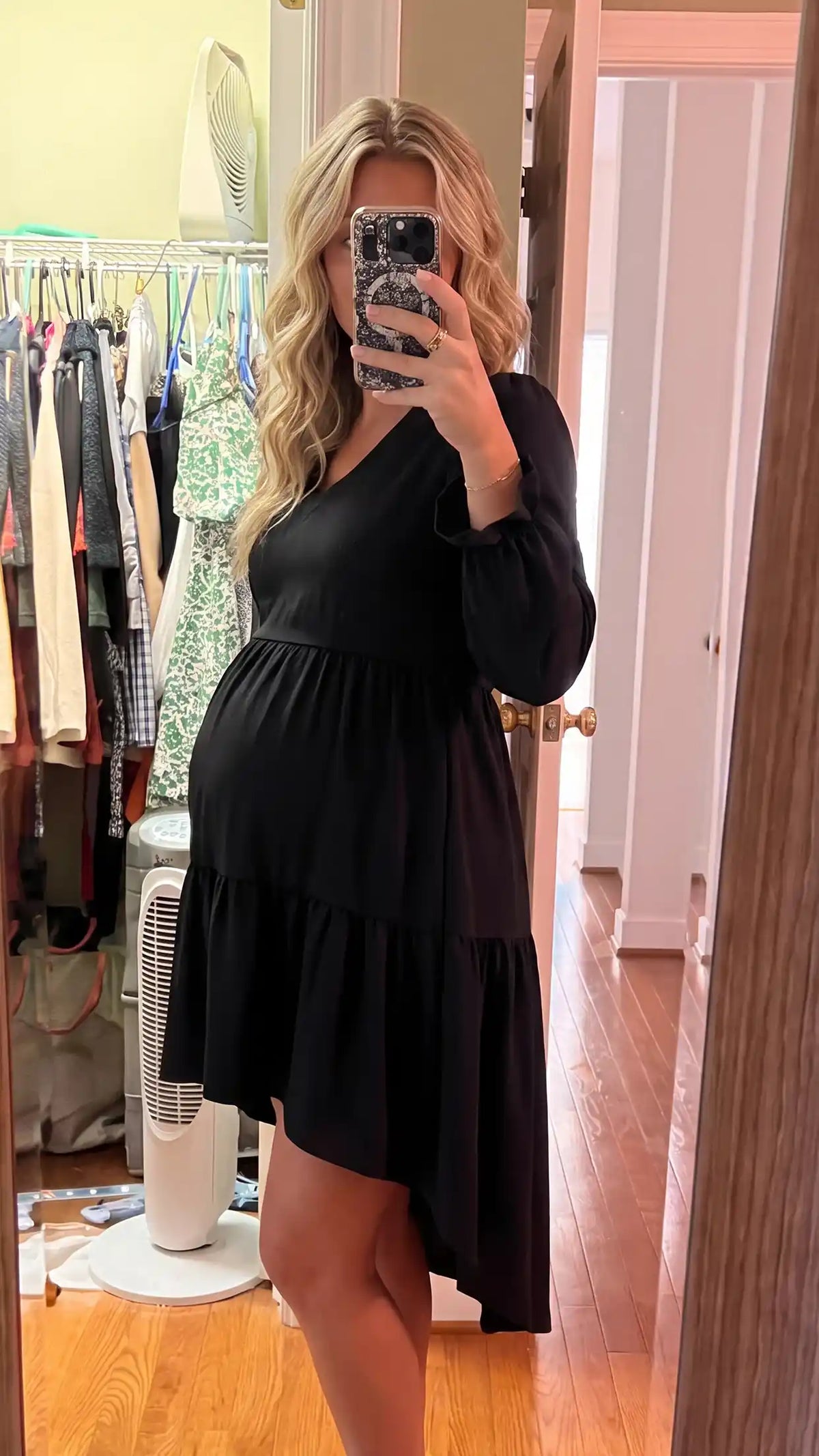 Fishtail Hem Tie-Back Maternity Mini Dress
