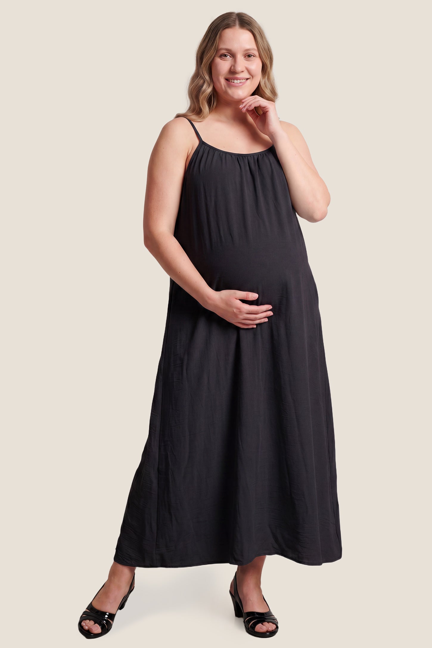 Open Back Flowy Cami Maternity Dress