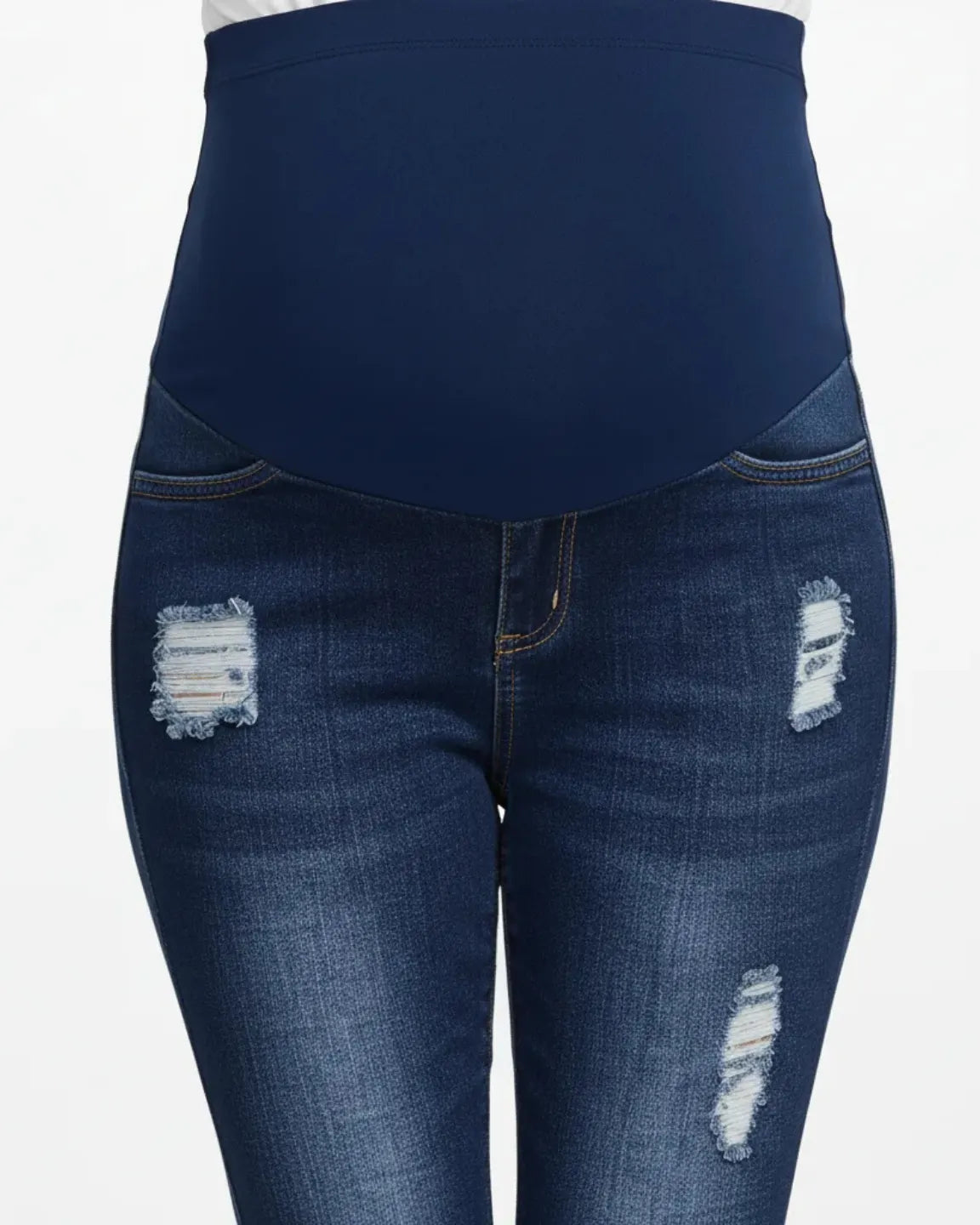 Ripped Skinny Maternity Jeans