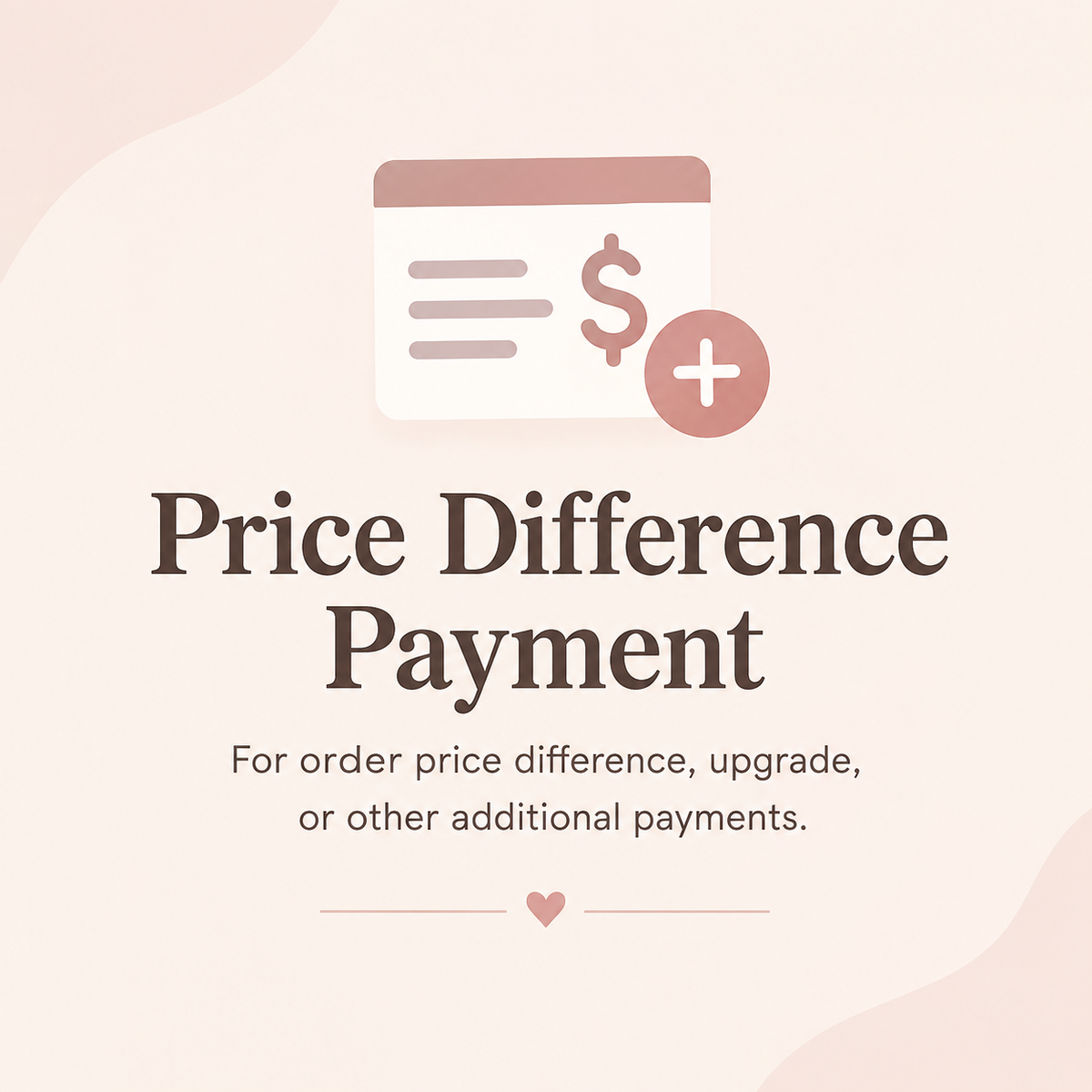 Price Difference Payment