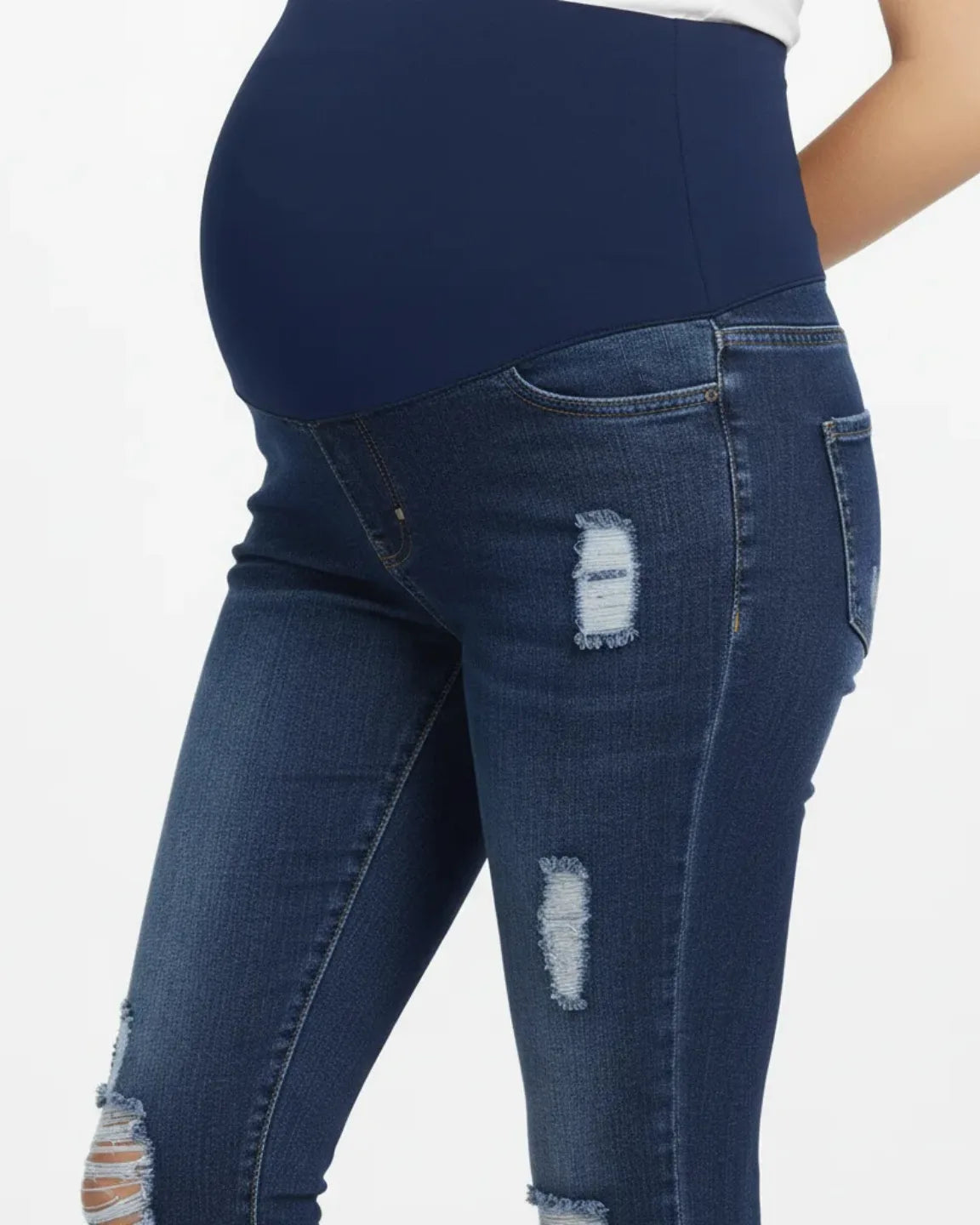 Ripped Skinny Maternity Jeans