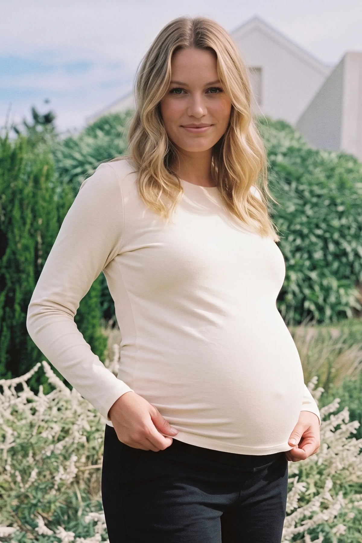 Basic Long Sleeve Maternity Top
